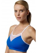 Push Up Sports Bra Blue Front View